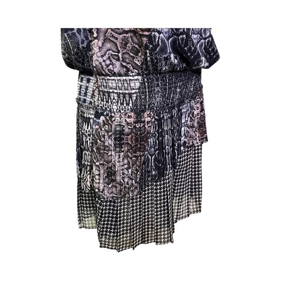 Ramy Brook Snakeskin Print Halter Dress Size Small Blouson Fit Lined Sleeveless - Picture 7 of 12